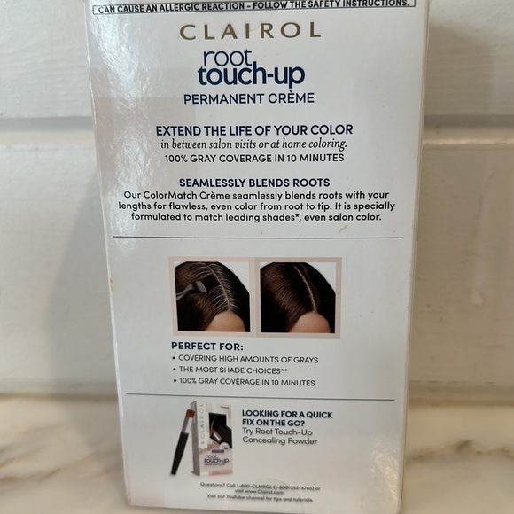 Clairol Root Touch-Up Pemanent Crème #2 Black Shades New In Box - Picture 4 of 8